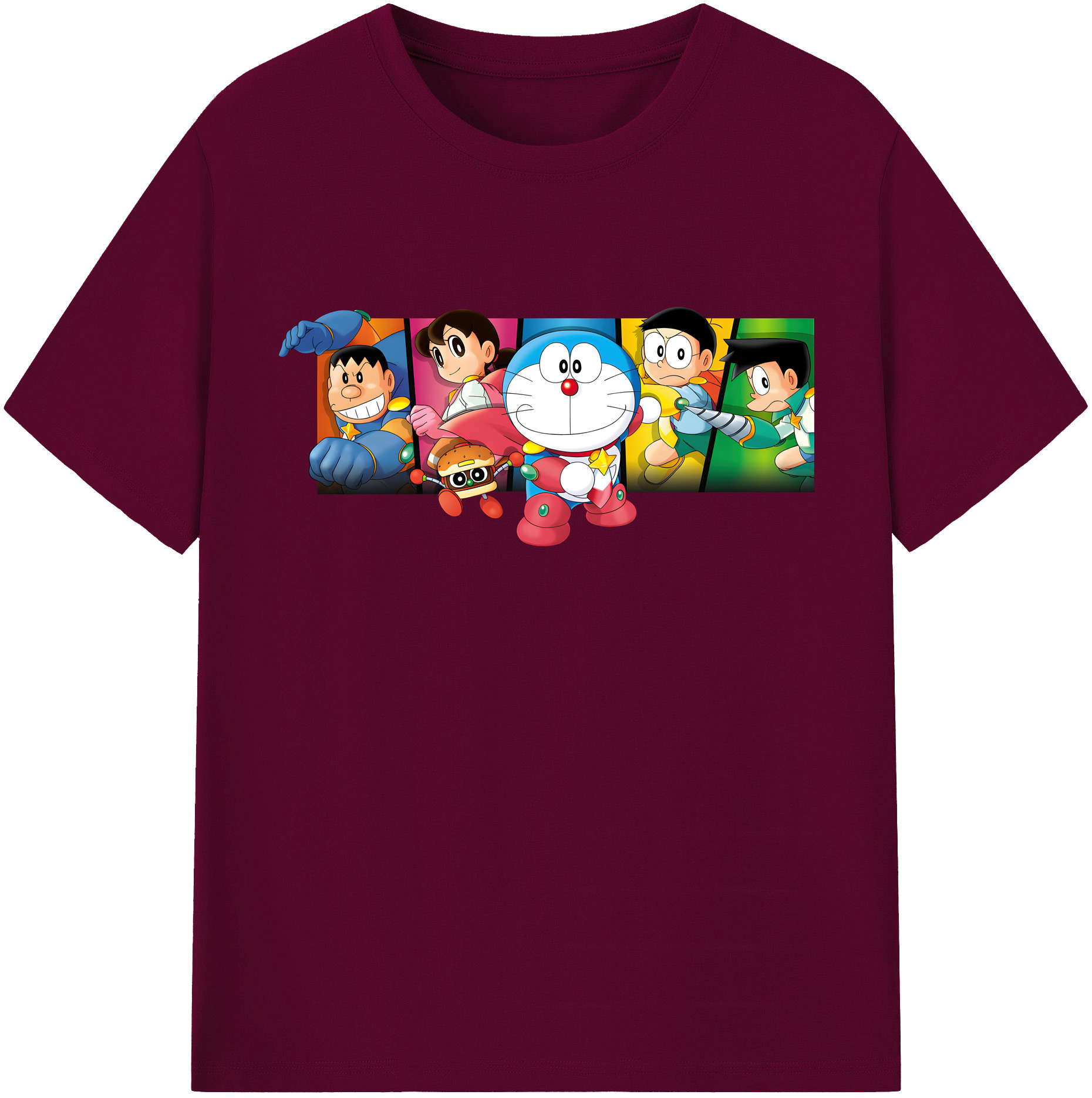 （画像用） ドラえもん Doraemon レディースカジュアルプリントTシャツ（綿100％）